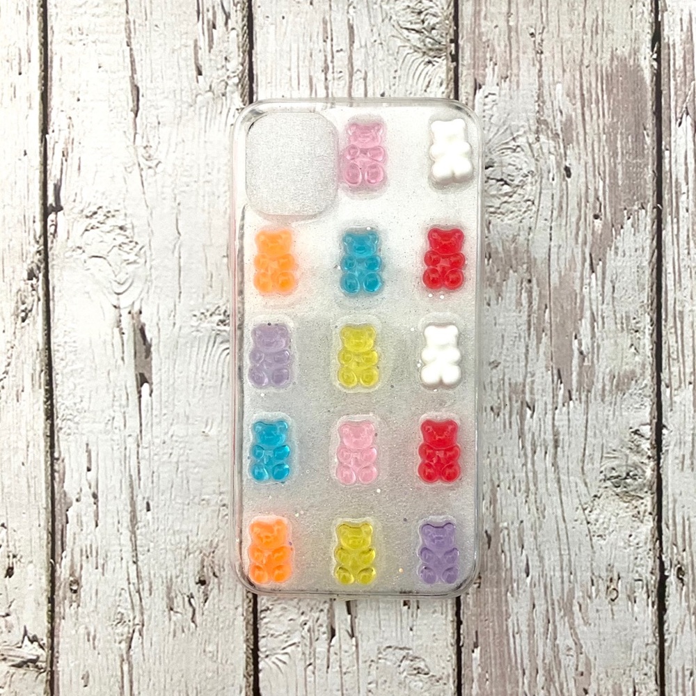(NEW) 3D Gummy Bear Sparkly Clear Silicon Case
